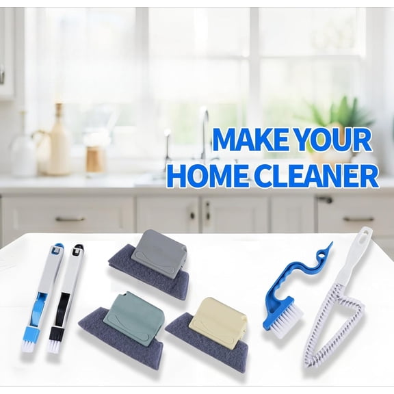 Window Groove Cleaning Brush, Hand-held Magic Window Track Cleaning Tools, Window or Sliding Door Track Cleaner for Sliding Door, Sill, Tile Lines, Shutter, Car Vents, Keyboard, Small Clean Kit