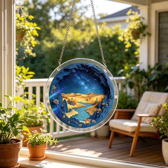 Window Hanging Acrylic Puzzle Suncatcher, Light Catcher Ornament, DIY Assembly Craft, Shadow Projection Home Decor