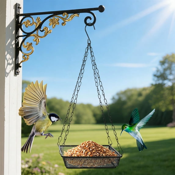 Window Hummingbird Feeder Tableware Garden Hanging Bird Feeders Courtyard Outdoor Metal Mesh Hanging Plates For Feeding for Outdoors Hanging