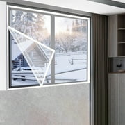 Window Insulation Kit, Noise Reduce Insulated Window Film, Magnetic Window Insulation kit for Heavy Duty Film with Full Frame Magnetic Strip Window Coverings, 150X120CM