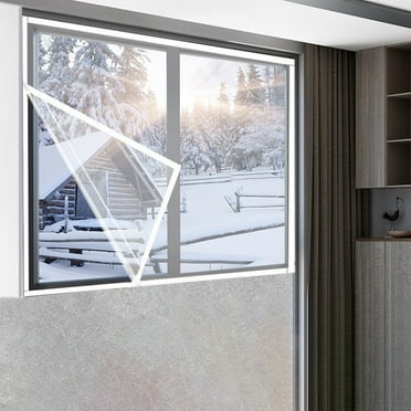 Window Insulation Kit, Noise Reduce Insulated Window Film, Magnetic Window Insulation kit for Heavy Duty Film with Full Frame Magnetic Strip Window Coverings, 150X120CM