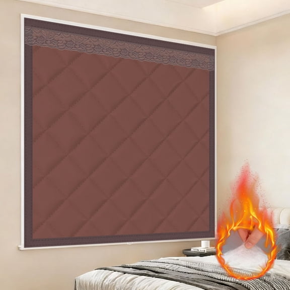 Window Insulation for Winter, Windows Insulation Kit Thermal Insulated Window Cover with Adhesive Tape, Insulated Curtains for Winter Windows Blanket in Bedroom Attic RV