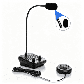 Window Intercom Speaker System, Dual-Way Intercommunication Microphone Teller Window Speaker Talk Through Glass Window Counter Intercoms for Business/Bank/Office/Hospital