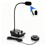 Window Intercom Speaker System, Dual-Way Intercommunication Microphone Teller Window Speaker Talk Through Glass Window Counter Intercoms for Business/Bank/Office/Hospital