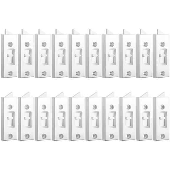 Window Latch Locks Window Parts and Hardware Tilt Latch Plastic Construction, Spring Loaded, 2 Inch Hole Center Spacing Sliding Lock Replacement(20 Pieces)