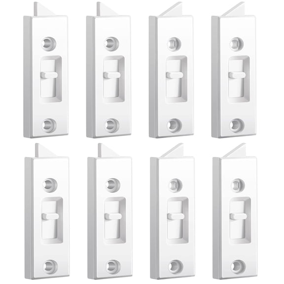 Window Latch Locks Window Parts and Hardware Tilt Latch Plastic Construction, Spring Loaded, 2 Inch Hole Center Spacing Sliding Lock Replacement(8 Pieces)