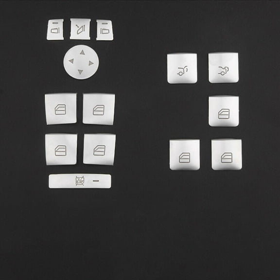 Window Lift Button Switch Trim Cover For Mercedes A B C E W204 W212 GLK ML GL GLE CLA GLA Interior Decor ABS Fits A-Class 2013-2017 B-Class 2012-2016 C-Class 2010-2014
