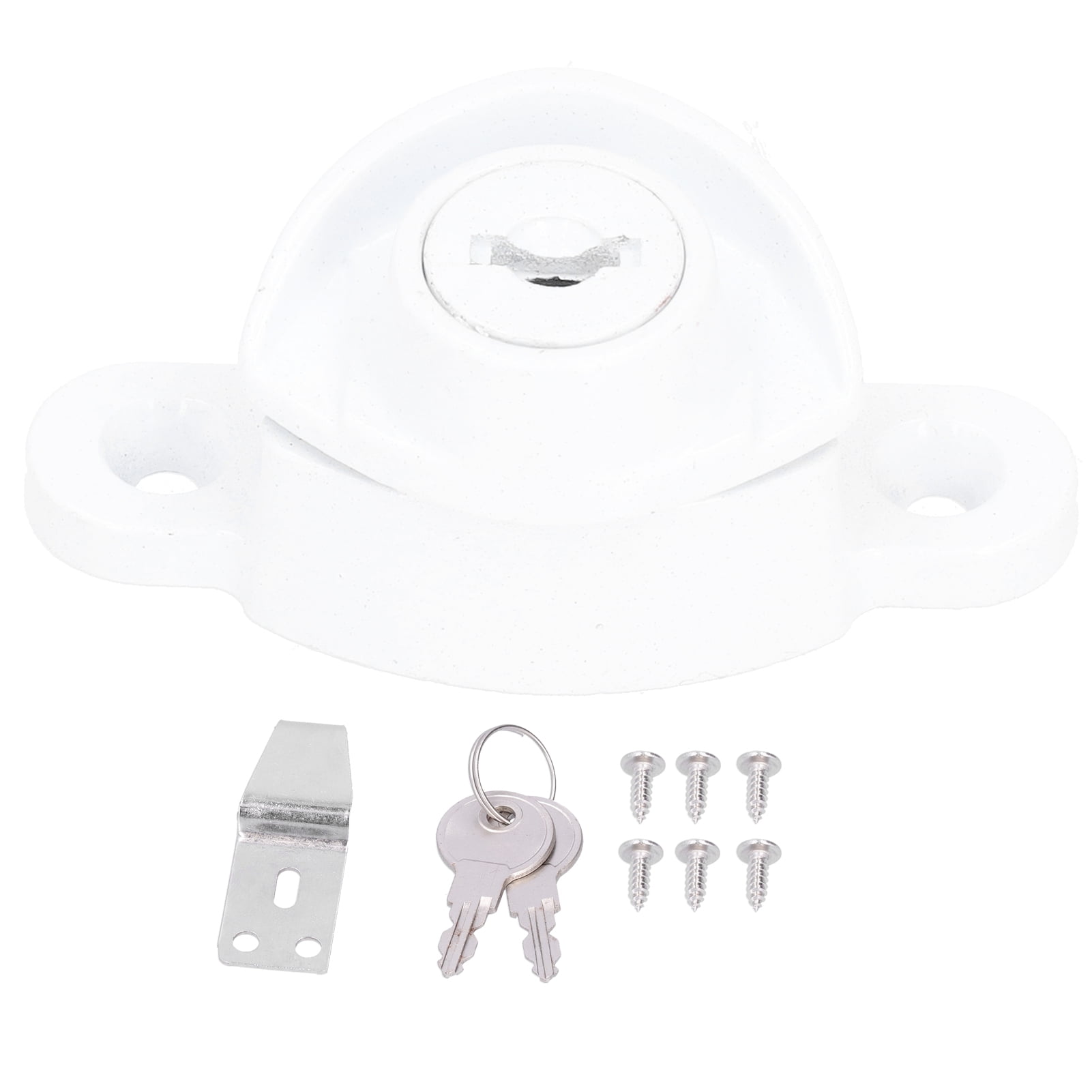 Window Lock ChildProof Security Lock White AntiTheft Sash Lock Zinc