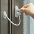 thumbnail image 1 of Window Lock Children Protection Window Restrictor Safety Cable Locks Window Limiter Latch Position Stopper Child Prevent Falling, 1 of 6