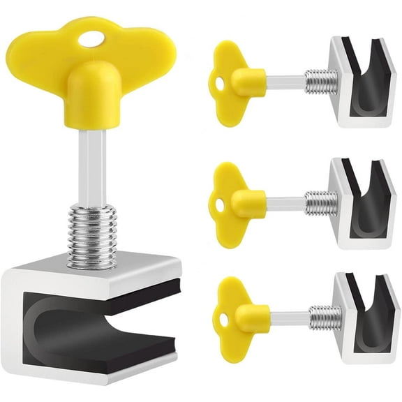 Window Locks, 4 Sets Sliding Door Window Locks Security Up and Down Window, Vinyl Double window locks for Child Proof Home Safety, Adjustable Vertical Horizontal Slider Door Windows Track Lock Stopper