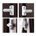 thumbnail image 1 of Window Locks Security, Window Security Lock, 2 in T-Shaped, Latches Hardware, 1 Pc, White Finish, Sliding Unit installation, 1 of 5