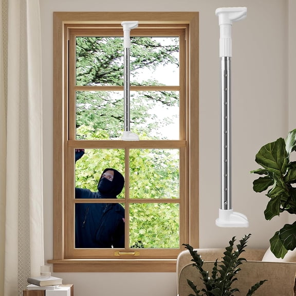 Window Locks for up and Down WindowsStainless Steelfor Cabin Window Privacy and Security-Adjustable18 to 30 in, for Windows-Window Locks-Window Safety Bars-Window Lock bar