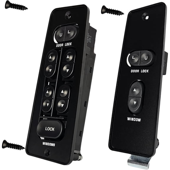 1987-1993 Ford Mustang Convertible Window Master Switch & Front Passenger Full Assembly With Screws (1987, 1988, 1989, 1990, 1991, 1992, 1993, 87, 88, 89, 90, 91, 92, 93)