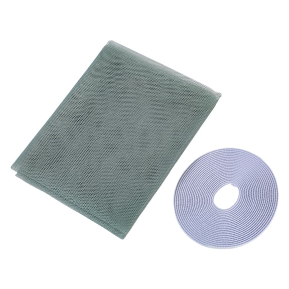 Window Mesh Screening,Mesh Curtains with Tape | Drill-Free Self-Adhesive Adjustable Replacement Panel for Balcony Anti-Insect and Indoor Apartment Renovation,59.1x51.2 Inch,Gray