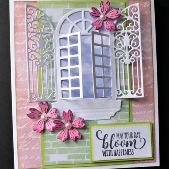 Window Metal Die Cuts, Window Dies Cutting Die for DIY Scrapbooking Album Decorative Embossing Card Making Craft DIY