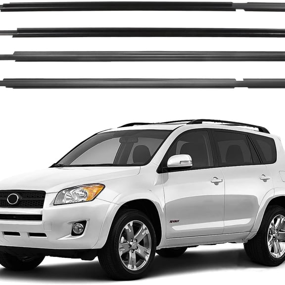 Window Molding Trim Seal for 2009-2012 Toyota ,Black Outer Door Weather Strip Window Seal Belt,Replace