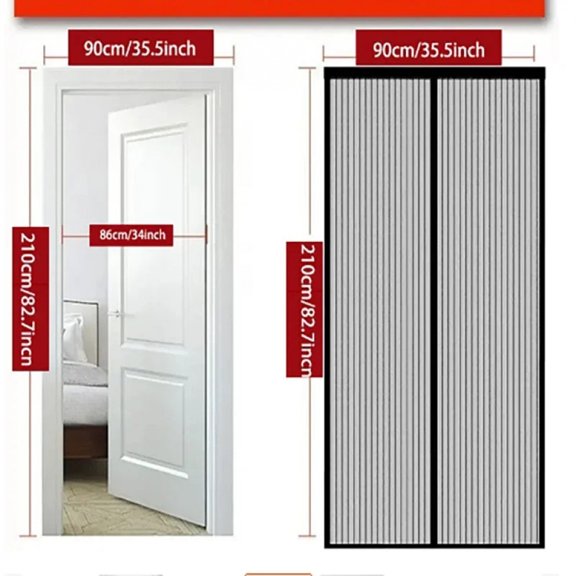 Window Mosquito Curtain, Gauze Window Screen, Automatic Door Lock, Home Ventilation Curtain, Magnetic Mesh Cover