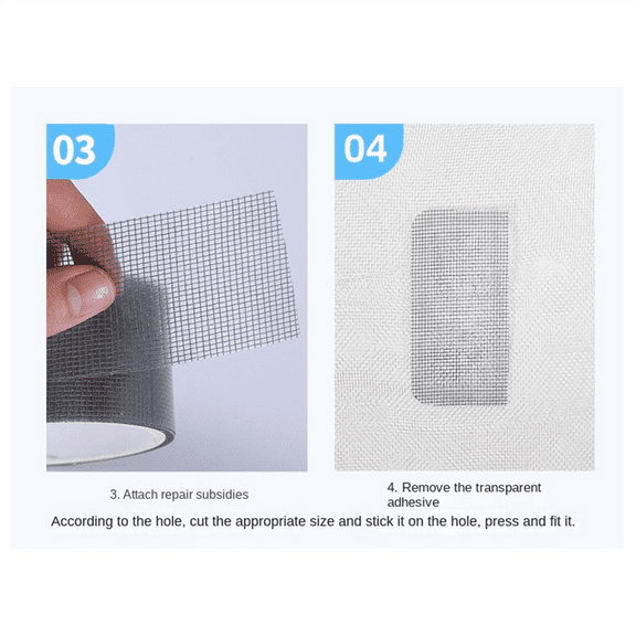 Window Mosquito Net Repair Tape, Self-Adhesive Window Screen Repair Sheet,Gray