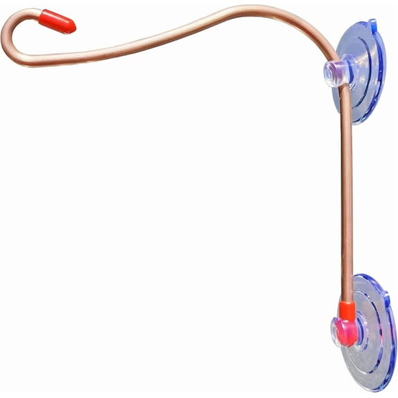 Window Mount Hook Copper for Hummingbird Feeder Hanger with Suction Cups 1Pcs