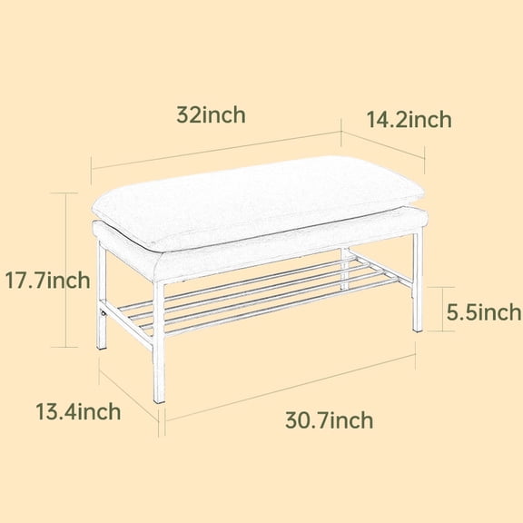 Window Nook Bench | Extra Seating for Windows | Polyester Blend Main Material | Easy to Set Up