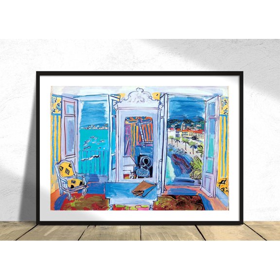 Window Opening On Nice Raoul Dufy Wall Decor Art Poster Vintage Poster Reproduction Art Exhibit Poster, Unframed Paper Poster 8x10in