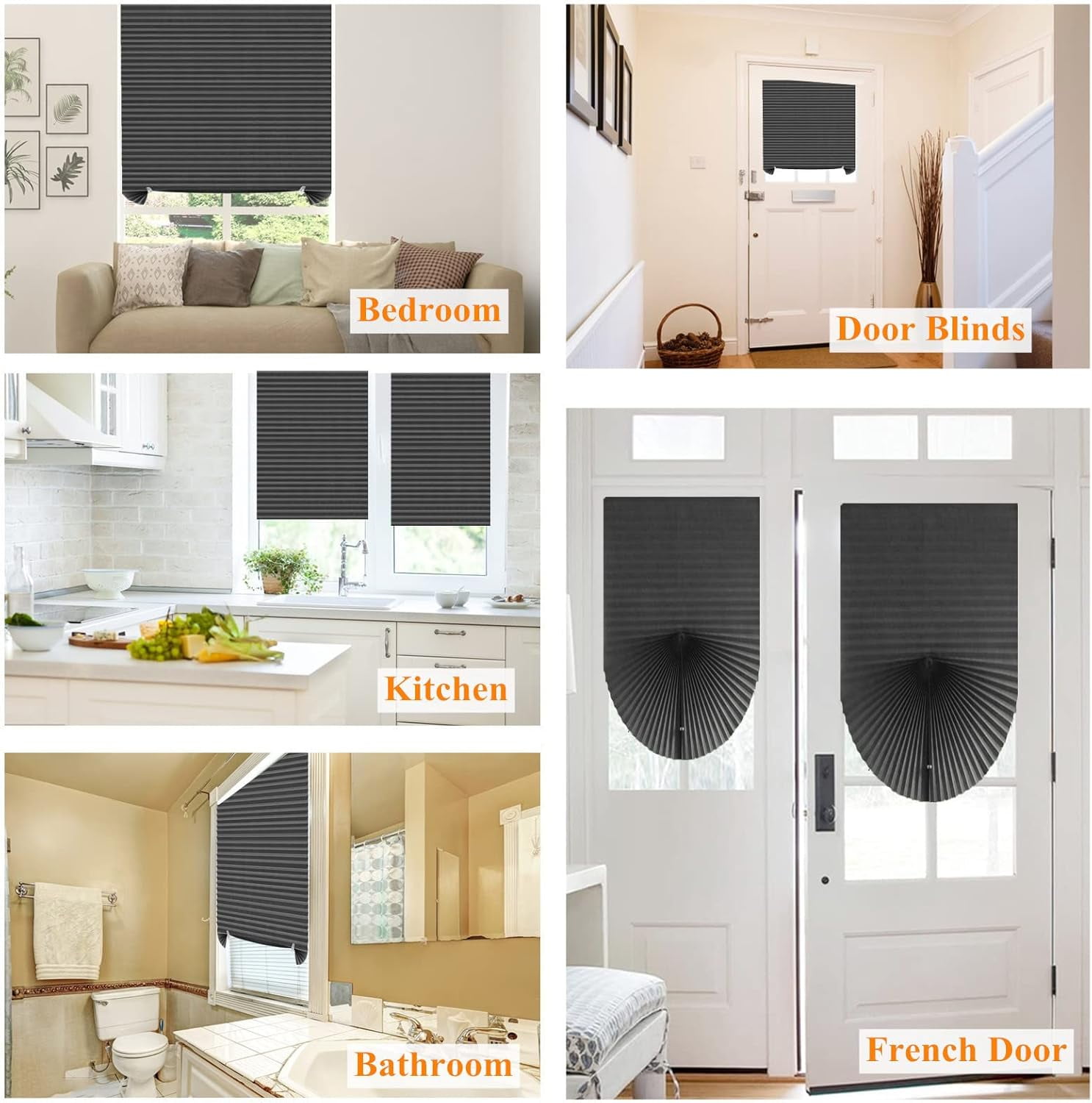 Window Paper Shades Room,Temporary Window Shades No Drill Blinds Self ...