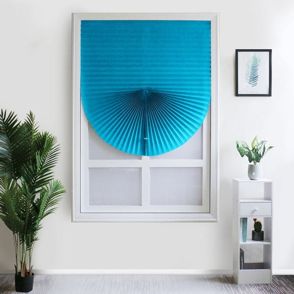 Curtain for Windows Polyester Fabric Drapes Cordless Pleated Shades Easy Install No Drill Light Filtering Blinds for Home Interiors