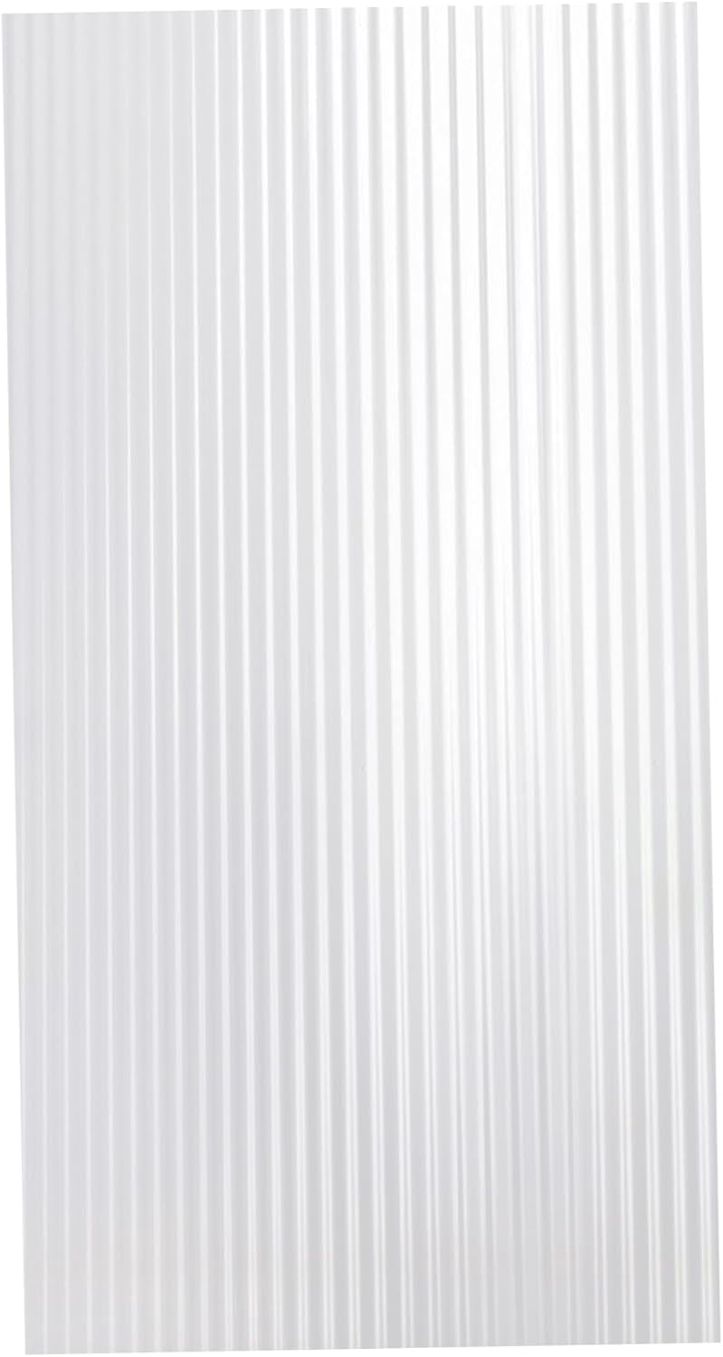 Window Privacy Film 3×0.6 m Vertical Strip Fluted Frosted Glass Film - Static Cling, Anti-UV Sun Block for Bathroom Door & Home Decor-xyj
