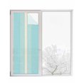thumbnail image 1 of Window Privacy Film Aqua Beige Striped Stained Glass Window Film Decorative Sun Block Window Cover Modern Farmhouse Retro Lines Window Clings Static Adhesive Sticker for Bathroom 23.6"x59", 1 of 7
