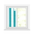 thumbnail image 1 of Window Privacy Film Aqua Ombre Stained Glass Window Film Decorative Sun Block Window Cover Farmhouse Stripes Modern Art Window Clings Static Adhesive Sticker for Bathroom 19.6"x39.3", 1 of 6