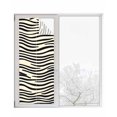 thumbnail image 1 of Window Privacy Film Beige Black Stripe Stained Glass Window Film Decorative Sun Block Window Cover Modern Abstract Art Lines Wave Window Clings Static Adhesive Sticker for Bathroom 29.5"x78.7", 1 of 7