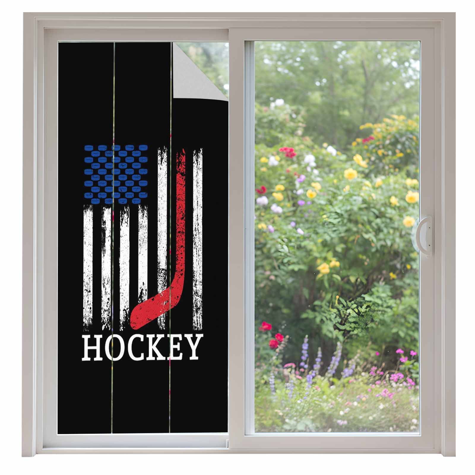 Stick Window Flags Window Privacy Film Black American Flag Stained Glass Window Film ...