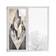 thumbnail image 1 of Window Privacy Film Black Beige Stained Glass Window Film Decorative Sun Block Window Cover Geometric Abstract Art Rhombus Window Clings Static Adhesive Sticker for Bathroom 23.6"x59", 1 of 7