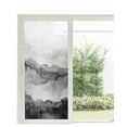 thumbnail image 1 of Window Privacy Film Black Ombre Mountain Stained Glass Window Film Decorative Sun Block Window Cover Nature Abstract Art Marble Gradient Window Clings Static Adhesive Sticker for Bathroom 35.4"x78.7", 1 of 7