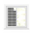 thumbnail image 1 of Window Privacy Film Black White Plaid Stained Glass Window Film Decorative Sun Block Window Cover Gradient Geometric Buffalo Checkered Window Clings Static Adhesive Sticker for Bathroom 19.6"x39.3", 1 of 7