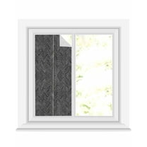Window Privacy Film Black White Stripe Stained Glass Window Film Decorative Sun Block Window Cover Modern Abstract Art Moire Striped Window Clings Static Adhesive Sticker for Bathroom 19.6"x39.3"
