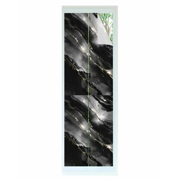 Window Privacy Film Blake Gray Marble Stained Glass Window Film Decorative Sun Block Window Cover Modern Abstract Art Marble Crack Window Clings Static Adhesive Sticker for Bathroom 29.5"x118"