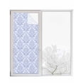 thumbnail image 1 of Window Privacy Film Blue Baroque Stained Glass Window Film Decorative Sun Block Window Cover Luxury Middle Century Scroll Flowers Window Clings Static Adhesive Sticker for Bathroom 23.6"x59", 1 of 7