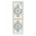 thumbnail image 1 of Window Privacy Film Blue Boho Floral Stained Glass Window Film Decorative Sun Block Window Cover Aztec Ethnic Abstract Aesthetic Art Window Clings Static Adhesive Sticker for Bathroom 29.5"x118", 1 of 7