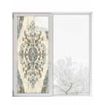 thumbnail image 1 of Window Privacy Film Blue Boho Stained Glass Window Film Decorative Sun Block Window Cover Ethnic Southwestern Geometric Vintage Window Clings Static Adhesive Sticker for Bathroom 23.6"x59", 1 of 7