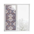 thumbnail image 1 of Window Privacy Film Blue Boho Stained Glass Window Film Decorative Sun Block Window Cover Farmhouse Neutral Flowers Pattern Aesthetic Window Clings Static Adhesive Sticker for Bathroom 23.6"x59", 1 of 7