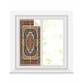 thumbnail image 1 of Window Privacy Film Blue Burnt Orange Boho Stained Glass Window Film Decorative Sun Block Window Cover Traditional Ethnic Southwestern Window Clings Static Adhesive Sticker for Bathroom 19.6"x39.3", 1 of 7