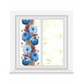 thumbnail image 1 of Window Privacy Film, Blue Fall UV Sun Blocking Window Tint Film Heat Control One Way Blackout Window Film, Thanksgiving Pumpkins Maple Leaves White Non Adhesive Static Cling Sticker 19.6x39.3 In, 1 of 7