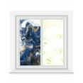 thumbnail image 1 of Window Privacy Film Blue Marble Stained Glass Window Film Decorative Sun Block Window Cover Modern Minimalist Abstract Fluid Art Window Clings Static Adhesive Sticker for Bathroom 19.6"x39.3", 1 of 7