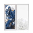 thumbnail image 1 of Window Privacy Film Blue Marble Stained Glass Window Film Decorative Sun Block Window Cover Modern Minimalist Abstract Fluid Art Window Clings Static Adhesive Sticker for Bathroom 29.5"x78.7", 1 of 7