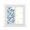 thumbnail image 1 of Window Privacy Film Blue Spring Floral Stained Glass Window Film Decorative Sun Block Window Cover Summer Botanical Bird Window Clings Static Adhesive Sticker for Bathroom 17.7"x39.3", 1 of 7