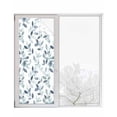 thumbnail image 1 of Window Privacy Film Blue Teal Leaves Stained Glass Window Film Decorative Sun Block Window Cover Watercolor Summer Botanical Window Clings Static Adhesive Sticker for Bathroom 23.6"x59", 1 of 7