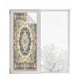 thumbnail image 1 of Window Privacy Film Boho Southwestern Stained Glass Window Film Decorative Sun Block Window Cover Heritage Antique Country Blue Window Clings Static Adhesive Sticker for Bathroom 23.6"x59", 1 of 6