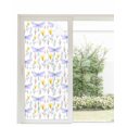 thumbnail image 1 of Window Privacy Film Botanical Flowers Stained Glass Window Film Decorative Sun Block Window Cover Abstract Purple Dragonfly Pastoral Window Clings Static Adhesive Sticker for Bathroom 35.4"x78.7", 1 of 7
