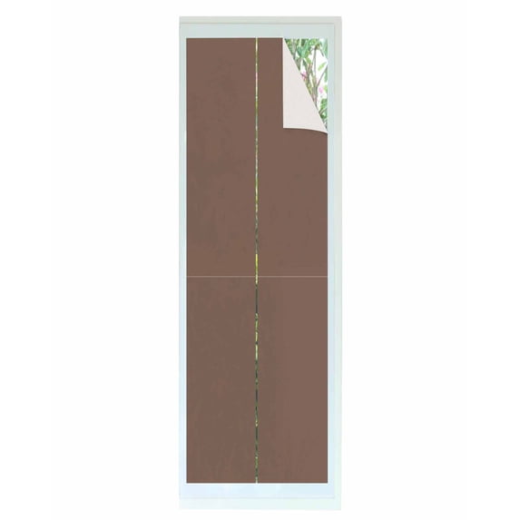 Window Privacy Film, Brown UV Sun Blocking Window Tint Film Heat Control One Way Blackout Window Film, Pure Brown Solid Color Simple Minimalism Art Non Adhesive Static Cling Sticker 23.6x78.7 In